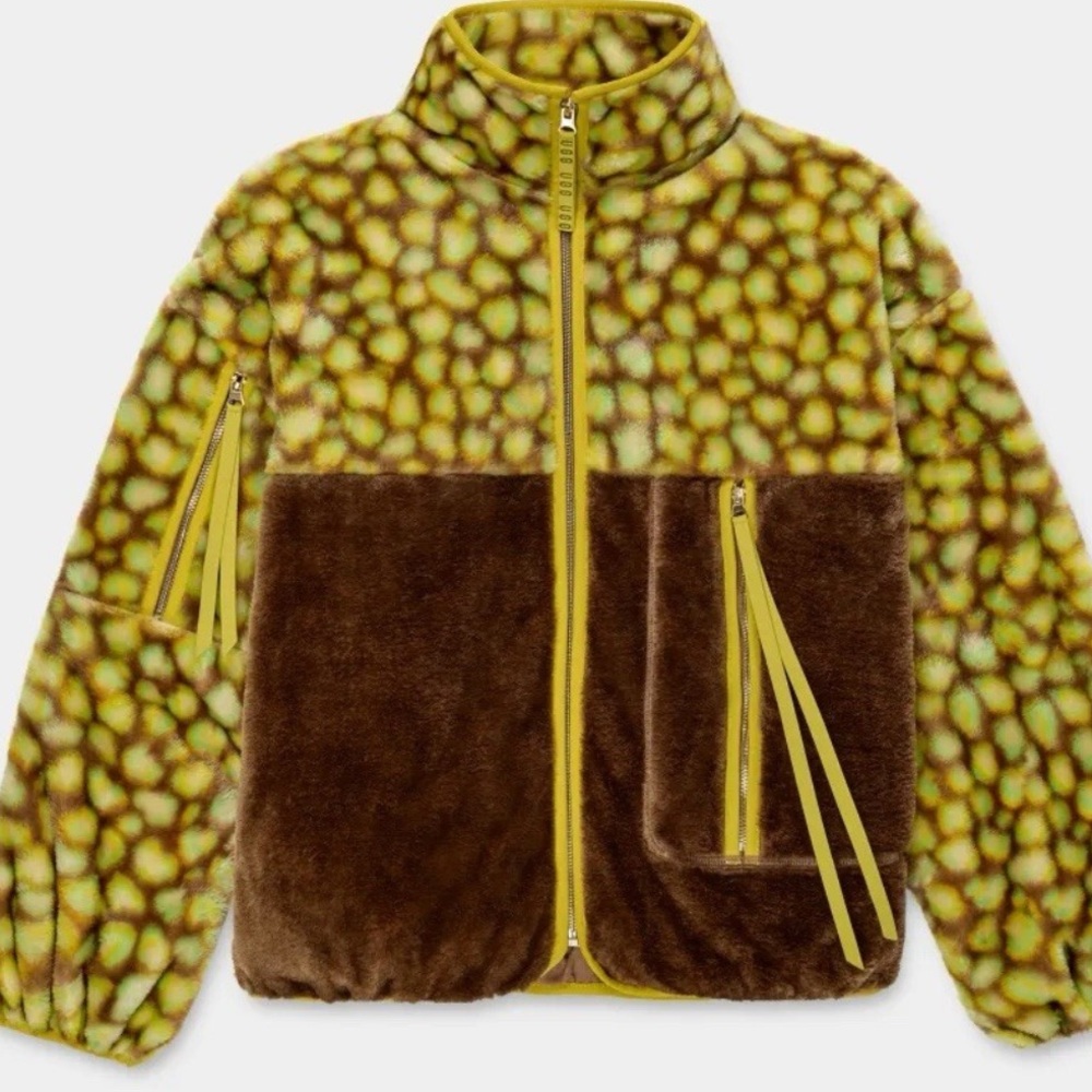 Ugg Yellow And Brown Patterned Jacket - image 4